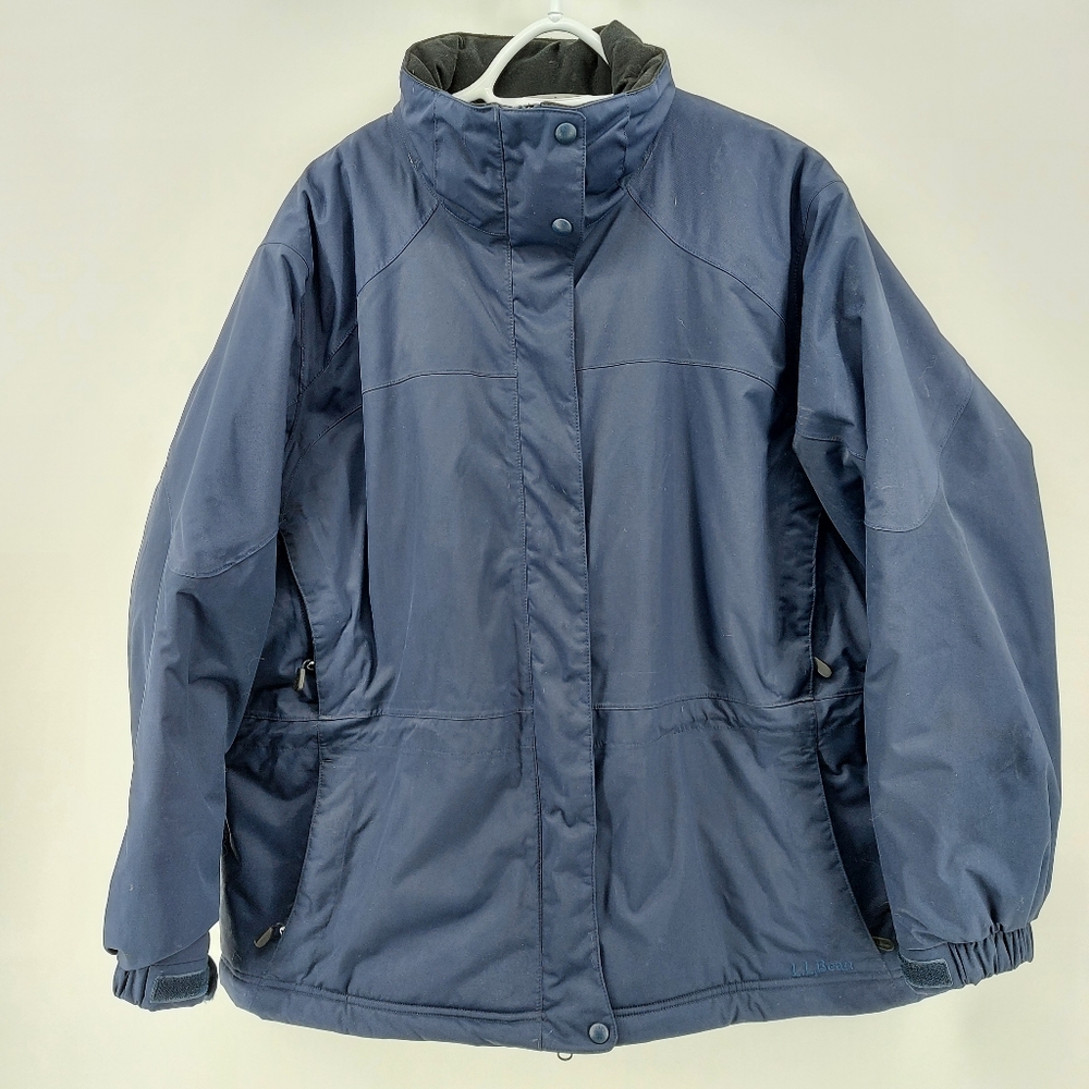 L.L. Bean 258989 Women's Primaloft Insulated Parka / Ski Jacket Size 2X Navy